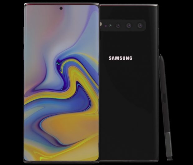 galaxy note 10 render 620x531 - فناوری شارژ سامسونگ گلکسی نوت 10 سریع‌تر از 25 وات خواهد بود